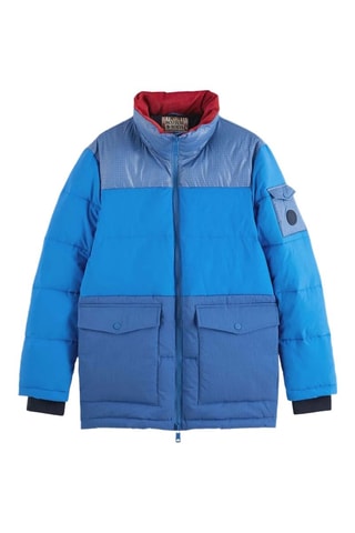 Piumino con cappuccio - Blu