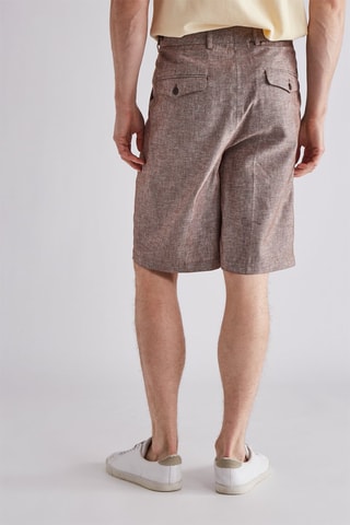 Shorts in lino - Marrone