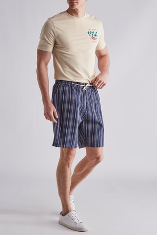 Shorts in lino - Navy e grigio scuro