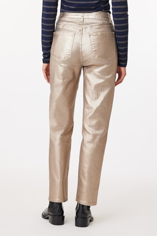 Pantaloni straight a vita alta - Dorato