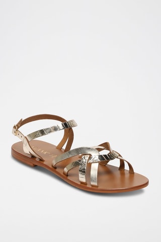 Sandalias de piel Quinn - Dorado
