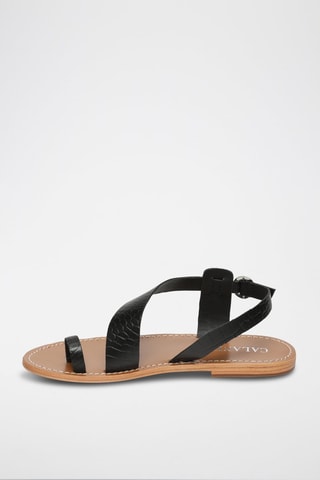 Sandalias de piel Farshid - Negro