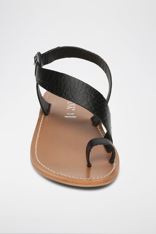 Sandalias de piel Farshid - Negro