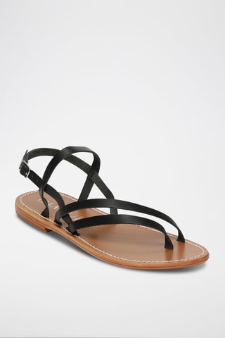 Sandalias de piel Cora - Negro