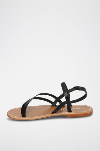 Sandalias de piel Cora - Negro