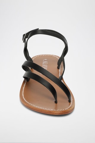 Sandalias de piel Cora - Negro