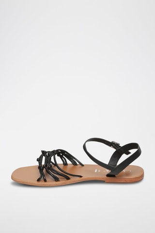 Sandalias de piel - Negro
