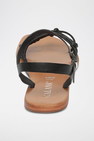 Sandalias de piel - Negro