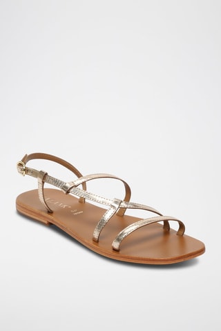 Sandalias de piel Aarti - Dorado