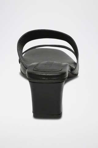 Sandalias de piel de tacón Nura - Negro