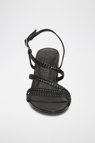 Sandalias de piel de tacón - Negro