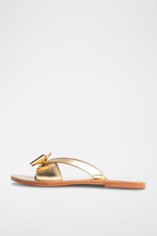 Chanclas de piel Picare - Dorado