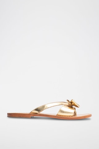 Chanclas de piel Picare - Dorado