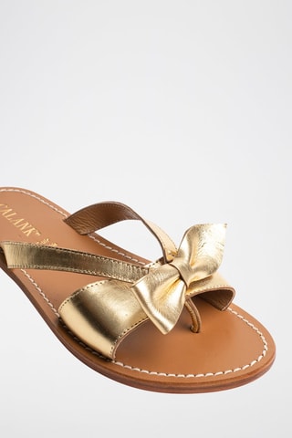 Chanclas de piel Picare - Dorado