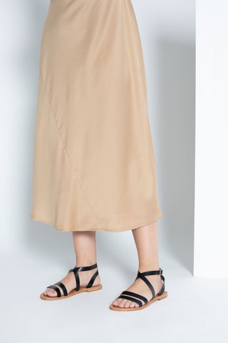 Sandalias de piel - Negro