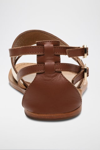 Sandalias de piel Botafogo - Marrón y dorado