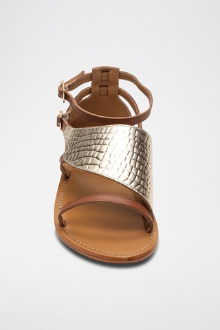 Sandalias de piel Botafogo - Marrón y dorado