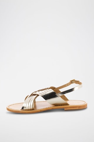 Sandalias de piel - Dorado
