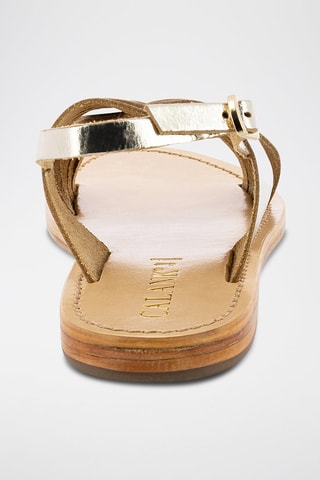 Sandalias de piel - Dorado