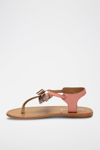Sandalias de piel caprina Secreta - Rosa y dorado