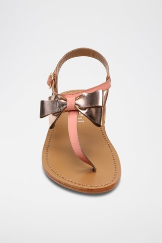 Sandalias de piel caprina Secreta - Rosa y dorado