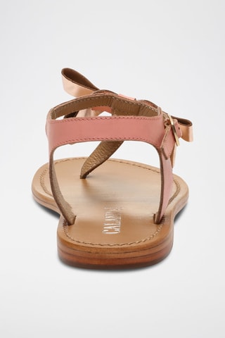Sandalias de piel caprina Secreta - Rosa y dorado