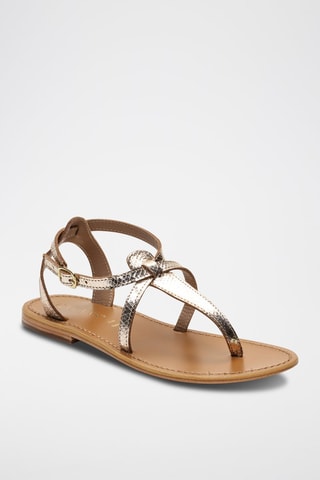 Sandalias de piel Barra - Dorado