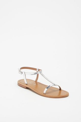 Sandalias de piel - Plateado