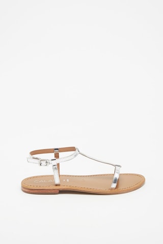 Sandalias de piel - Plateado