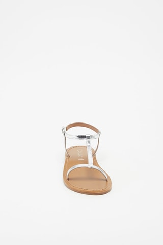 Sandalias de piel - Plateado