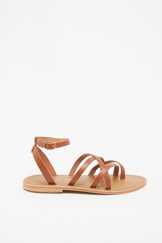 Sandalias de piel - Marrón