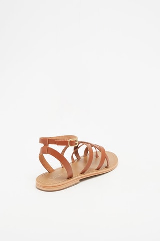 Sandalias de piel - Marrón