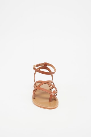 Sandalias de piel - Marrón