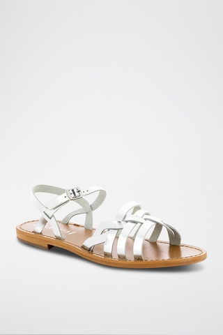 Sandalias de piel - Plateado