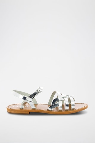 Sandalias de piel - Plateado