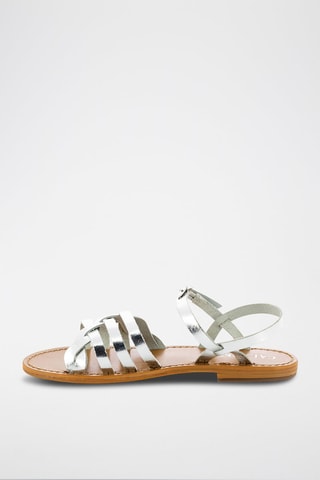 Sandalias de piel - Plateado
