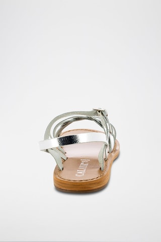 Sandalias de piel - Plateado