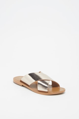 Sandalias de piel - Dorado