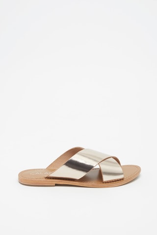 Sandalias de piel - Dorado
