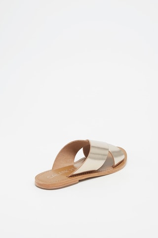 Sandalias de piel - Dorado