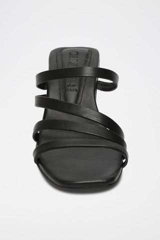 Sandalias de piel de tacón Nova - Negro