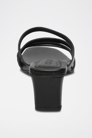 Sandalias de piel de tacón Nova - Negro