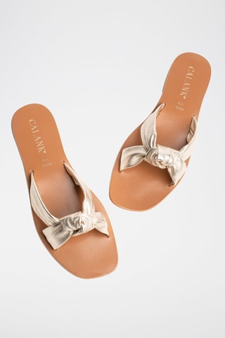 Sandalias de piel ovina Dorreh - Dorado