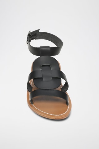 Sandali alla schiava in pelle di camoscio Maipu - Nero