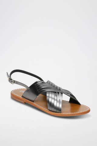 Sandalias de piel Nyma - Gris