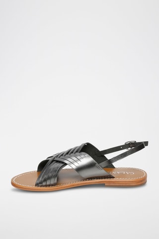 Sandalias de piel Nyma - Gris