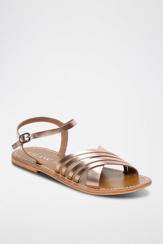 Sandali in pelle di camoscio Aadarshini - Rosa e dorato