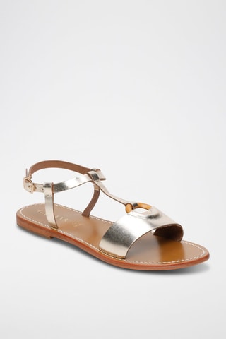 Sandalias de piel Leotie - Plateado