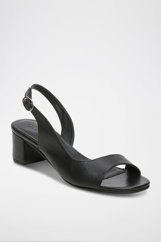 Sandalias de piel caprina de tacón Nonnie - Negro