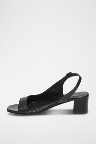 Sandalias de piel caprina de tacón Nonnie - Negro